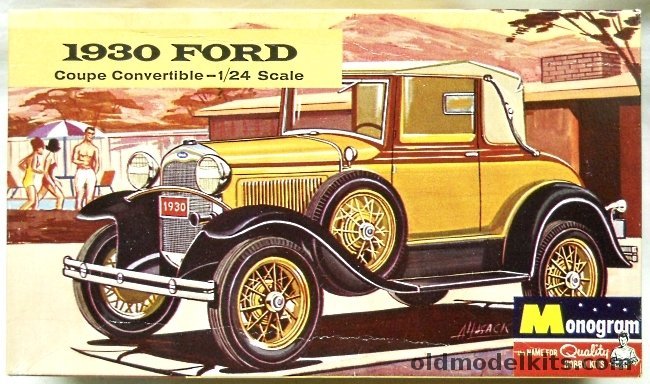 Monogram 1/24 1930 Ford Model A Coupe or Convertible - Four Star Issue, PC120-150 plastic model kit